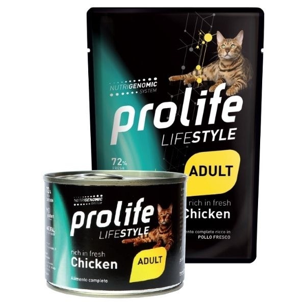 Prolife Life Style Pollo Fresco Cibo Umido Per Gatti Adulti Bustina 85g-1