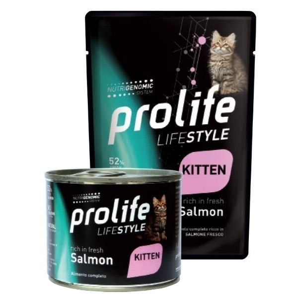Prolife Life Style Salmone Fresco Cibo Umido Per Gattini Bustina 200g-1
