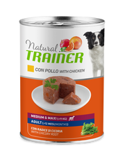Natural Trainer Pollo E Cicoria Per Cani Adulti Taglia Media/Grande Lattina 400g-3