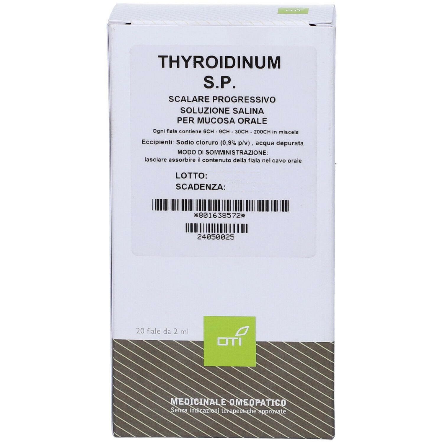 Oti Thyroidinum Scalare Progressivo 20 Fiale 2ml-1