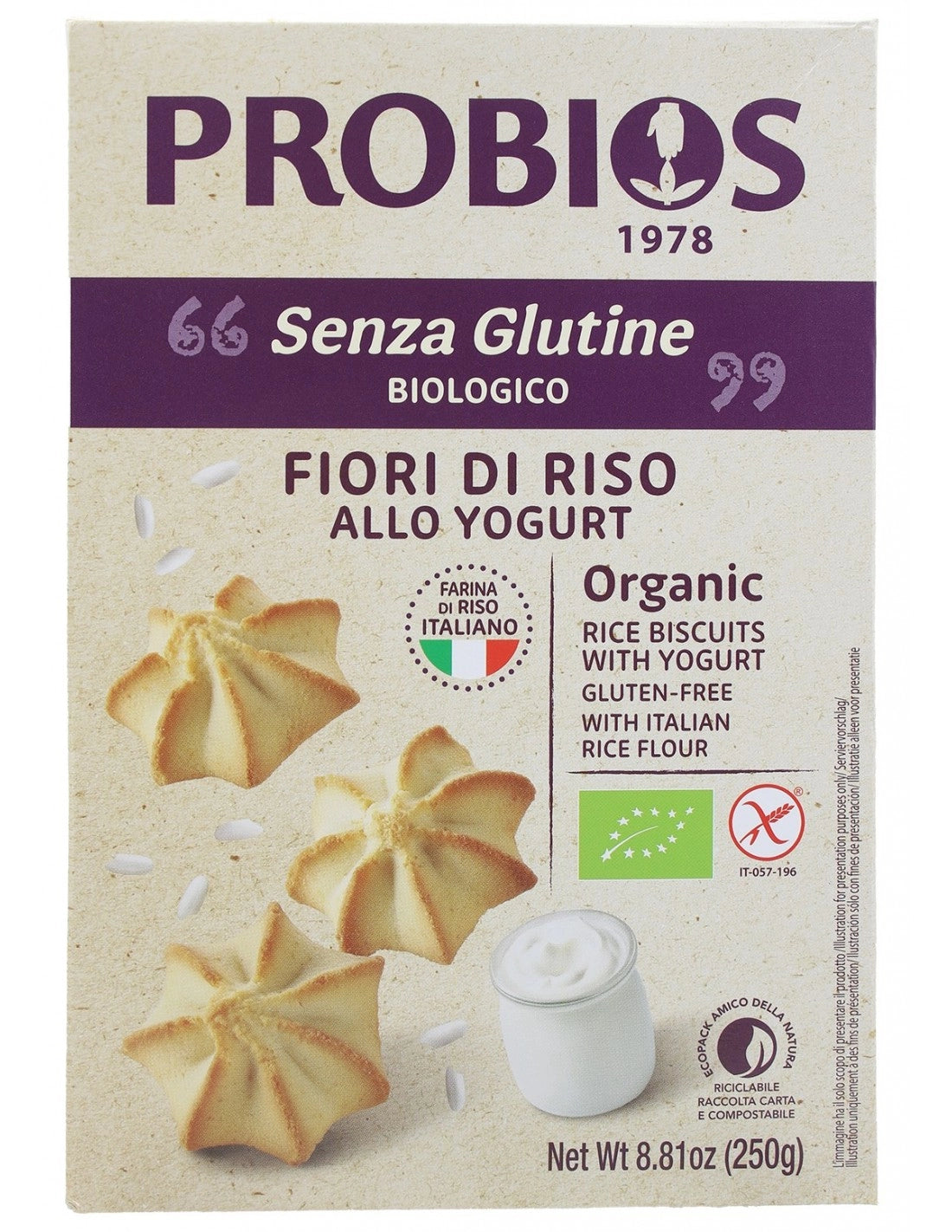 R&R FIORI DI RISO YOGURT 250G