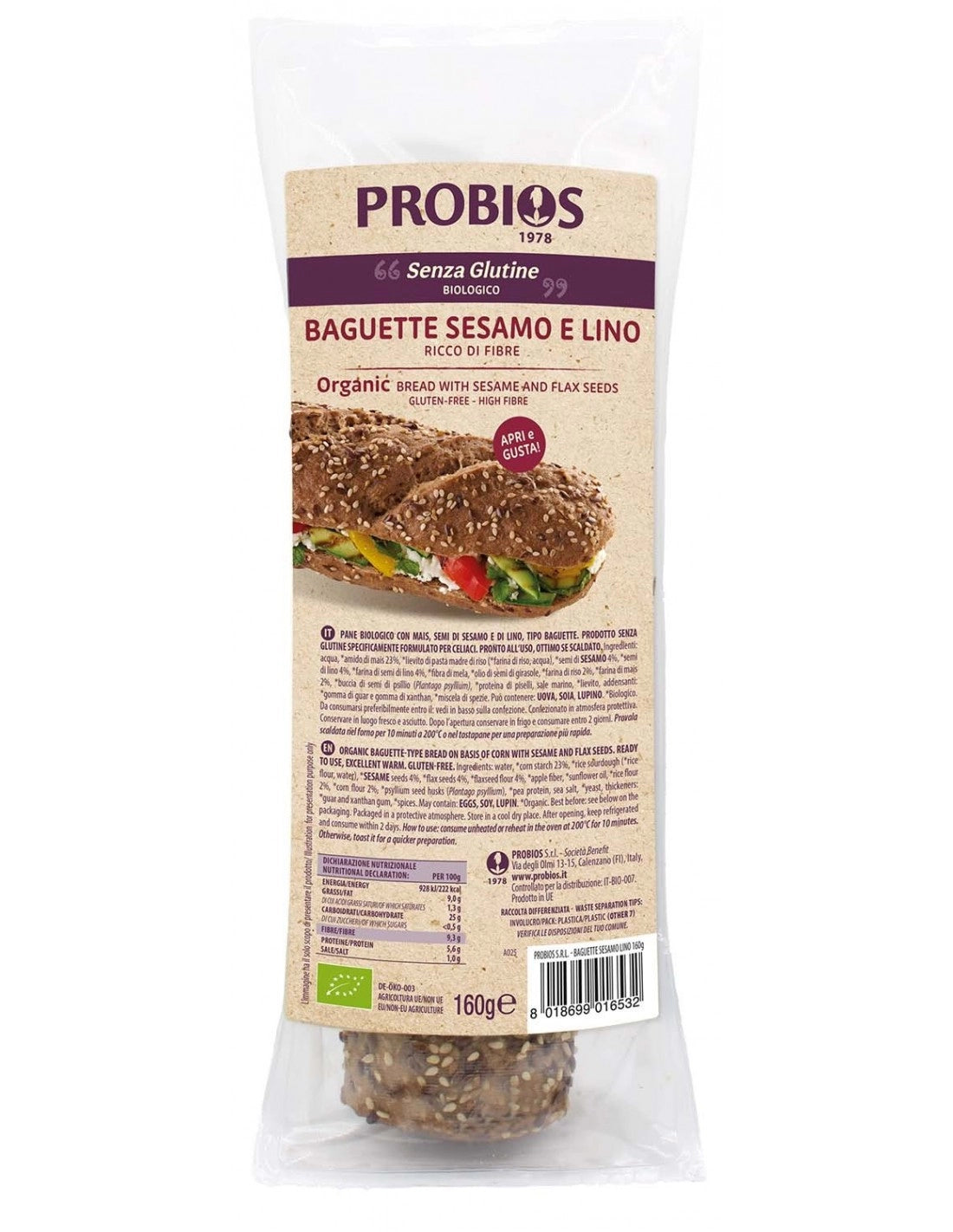 PANITO BAGUETTE SEMI SESA/LINO