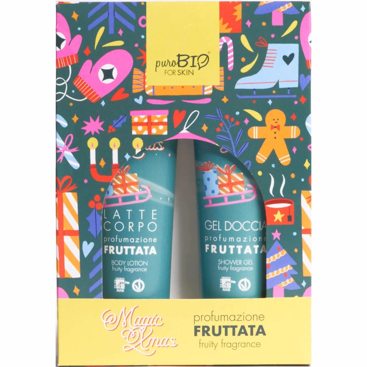 Purobio For Skin Kit Fragranza Fruttata Latte Corpo 150ml + Gel Doccia 150ml-1