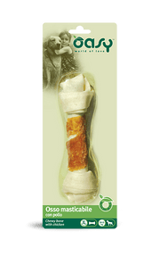 Oasy Snack per Cani Osso Masticabile con Pollo Taglia XL 98g-1