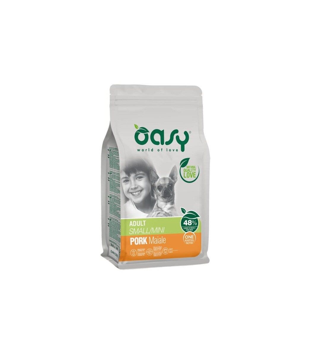 Oasy Adult One Protein Crocchette al Maiale Per Cani Taglia Piccola Sacco 2,5 Kg-2