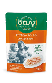 Oasy Wet Cat More Love  Petto di Pollo Cibo Umido Per Gatti Adulti 70g-1