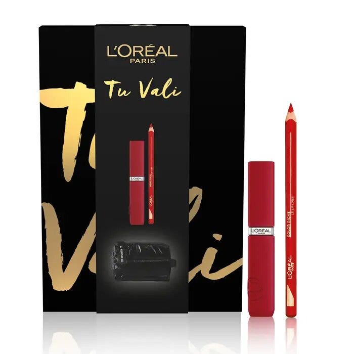 L'Oréal Paris Self Confidence Box Mini Beauty Matte Resistance Red + Matita Labbra-2