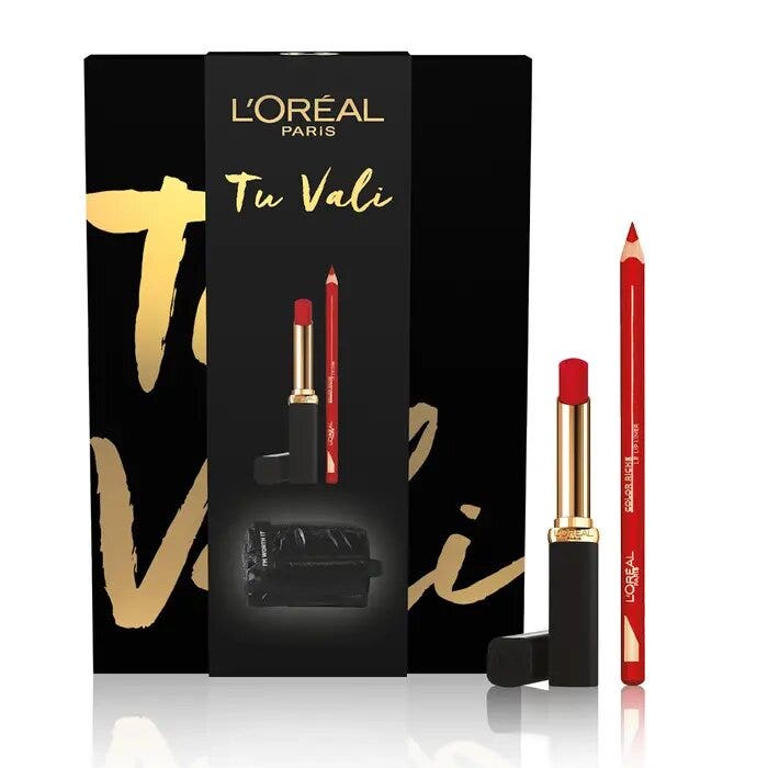 L'Oréal Paris Self Confidence Box Mini Beauty Nero Kit Lips + Rossetto + Matita Labbra-2