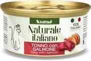 Unipro Naturale Italiano Cibo Umido Tonno Con Salmone Per Gatti Adulti Scatoletta 85g-1