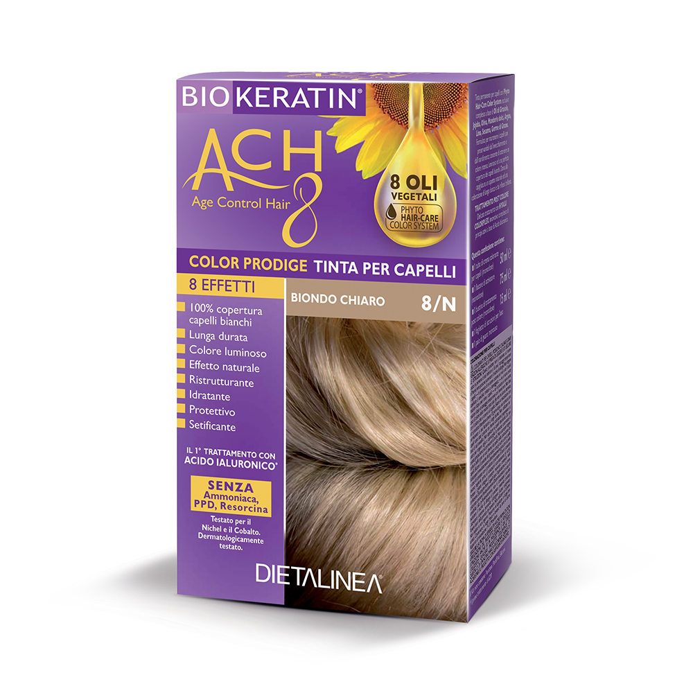 Biokeratin Ach8 Tinta Per Capelli Biondo Chiaro 8/N-2