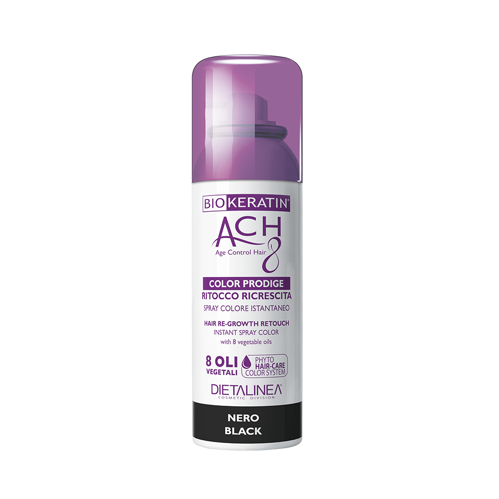 Biokeratin Ach8 Ritocco Ricrescita Spray Nero 75ml-2