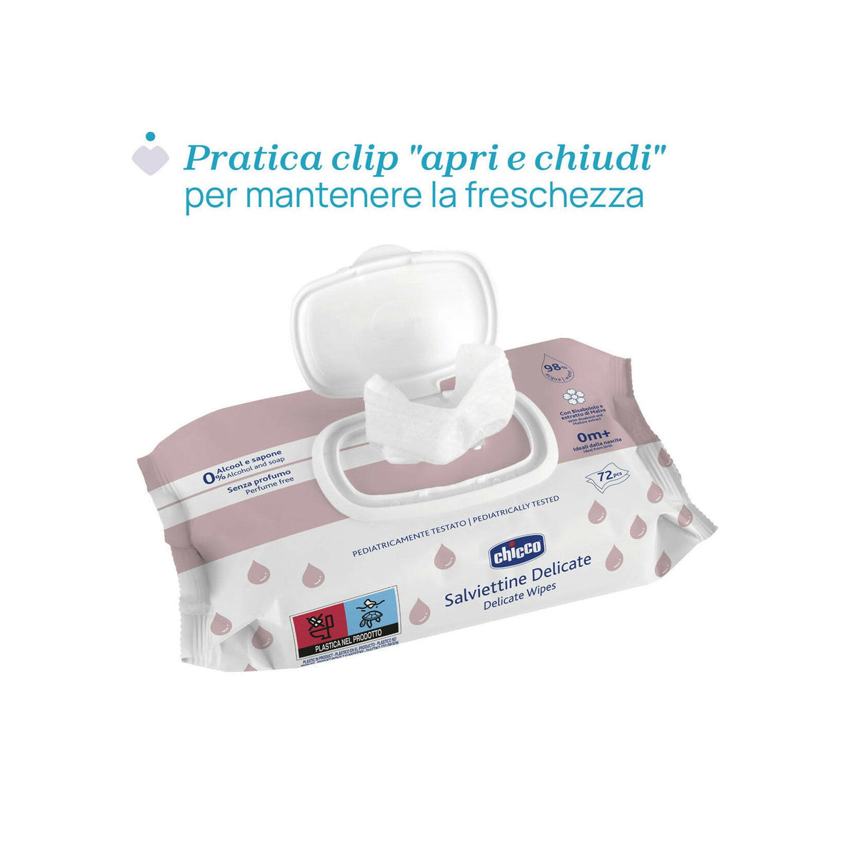 Chicco Salviettine Delicate 72 Pezzi-2