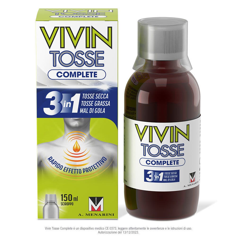 Vivin Tosse Complete 3in1 Tosse Secca Grassa Mal Di Gola Sciroppo 150ml-2