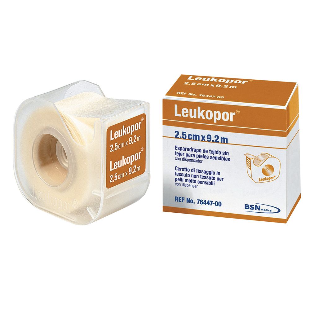 Leukopor Cerotto Rocchetto Ipoallergenico Tnt 2,5x920cm Con Dispenser