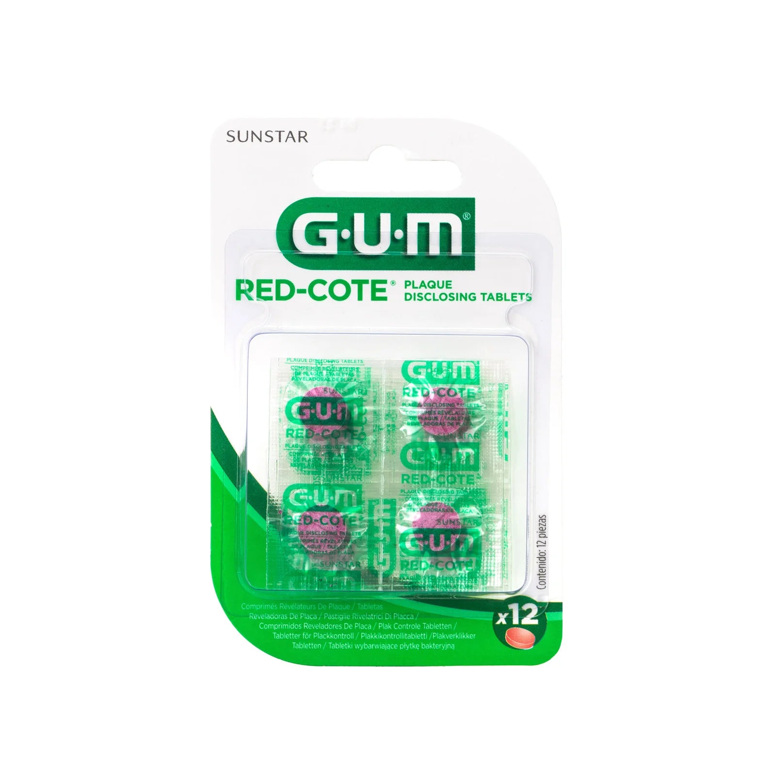 Gum Red-Cote Rivelatore Placca 12 Pastiglie