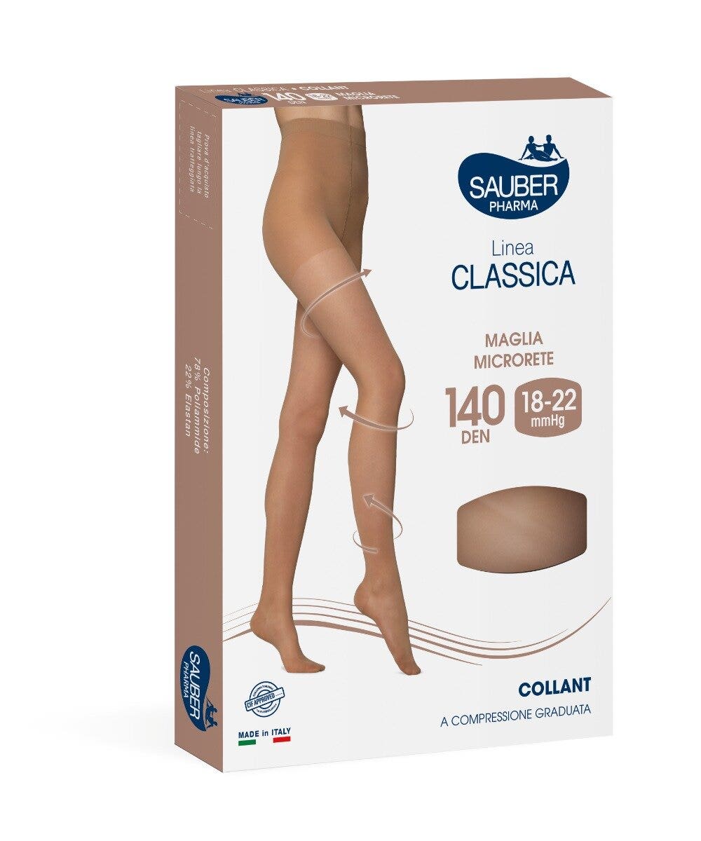 Sauber Linea Classica Collant 140 Den Beige Taglia 4-9