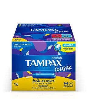 Tampax Compak Regular 16 Assorbenti Interni Flussi Da Leggeri a Medi-2