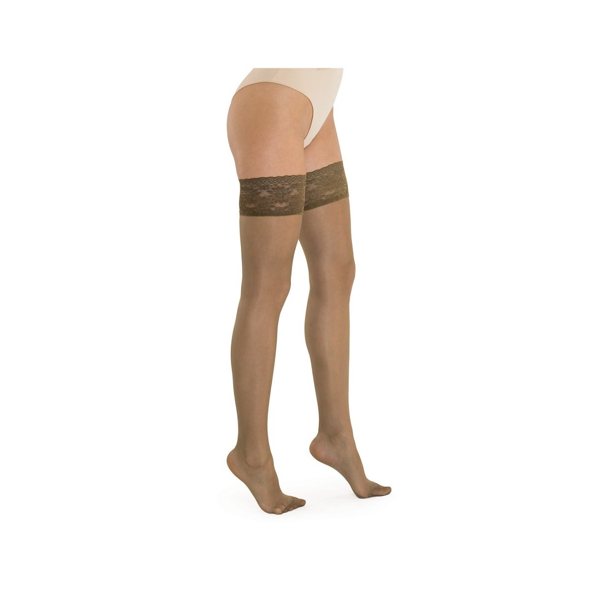 Marilyn 140 Denari Calze Autoreggenti Compressione Graduata Colore Fumo Taglia 3M 1 Paio-1