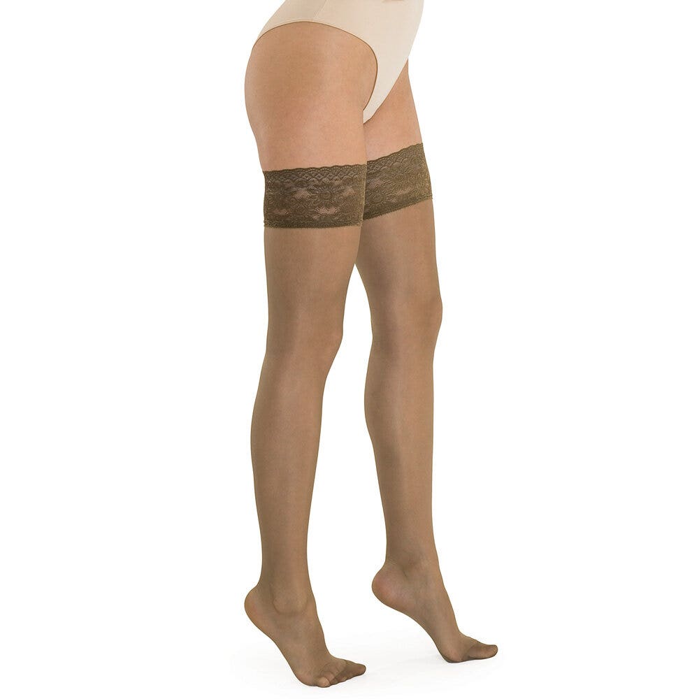 Marilyn 140 Denari Calze Autoreggenti Compressione Graduata Colore Fumo Taglia 3M 1 Paio-4