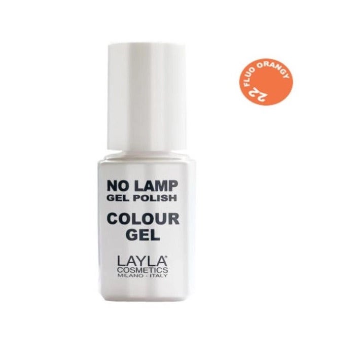 Layla No Lamp Gel Polish Colour Gel colore n.22 Fluo Orangy 10ml-1