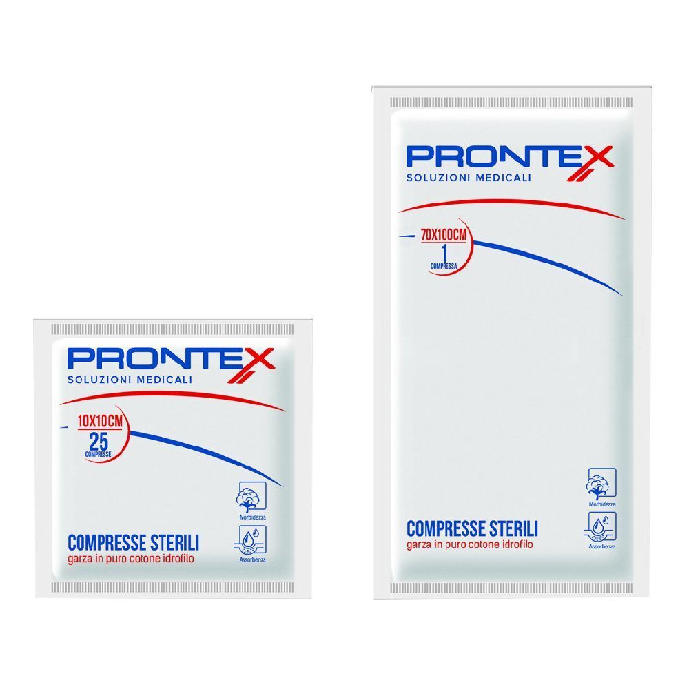 Prontex Garza Compressa 12/8 10x10cm 25 Pezzi