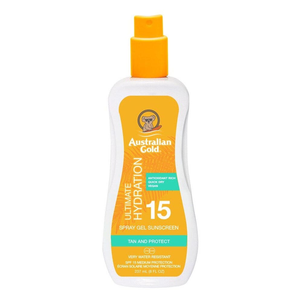 Australian Gold Ultimate Hydration Tan & Protect Spray Gel SPF15 237ml-1