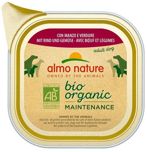 Almo Nature Daily Menu Bio Cibo Umido Manzo E Verdure Cani Adulti Vaschetta 100g-2