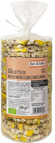 Fior Di Loto Gallette Riso Nero Curcuma Bio 100g