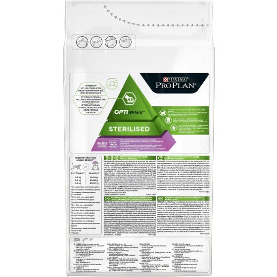 Purina Pro Plan Sterilised Gatto Crocchette Tacchino Sacco 1,5kg-3