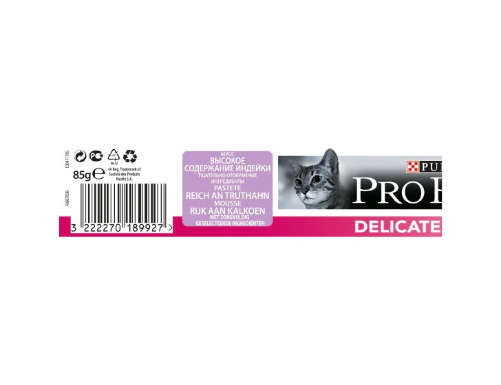 Purina Pro Plan Delicate Mousse Tacchino Lattina 85g-3