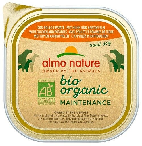 Almo Nature Daily Menu Bio Cibo Umido Pollo E Patate Cani Adulti Vaschetta 300g-2