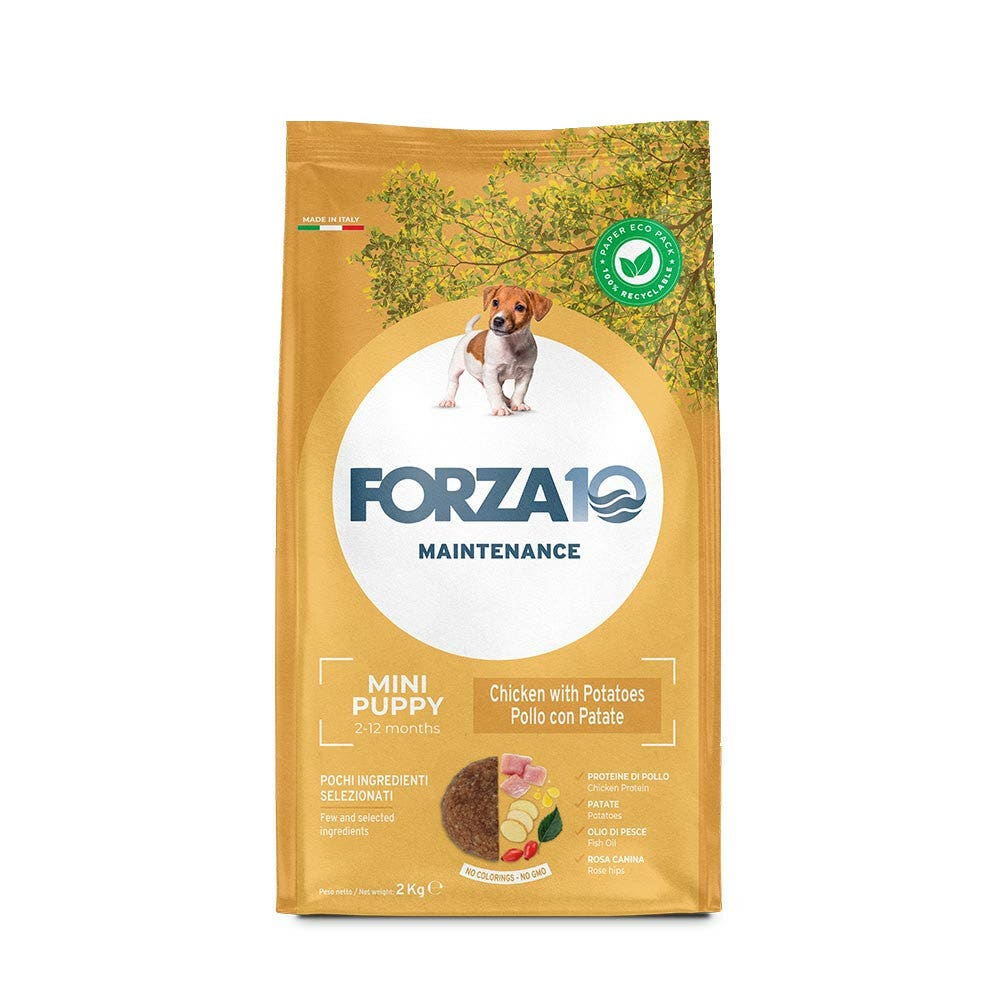 Forza10 Puppy Junior Maintenance Crocchette Al Pollo Con Patate Per Cuccioli Taglia Medio/Piccola Sacco 2kg-1