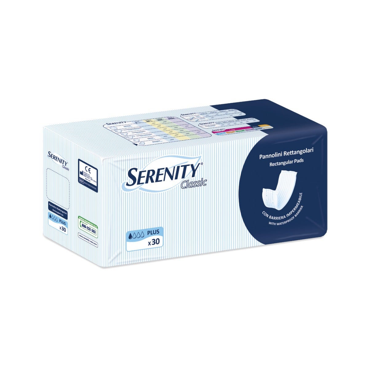 Serenity Classic Pannolone Rettangolare Con Barriera 30 Pezzi-1