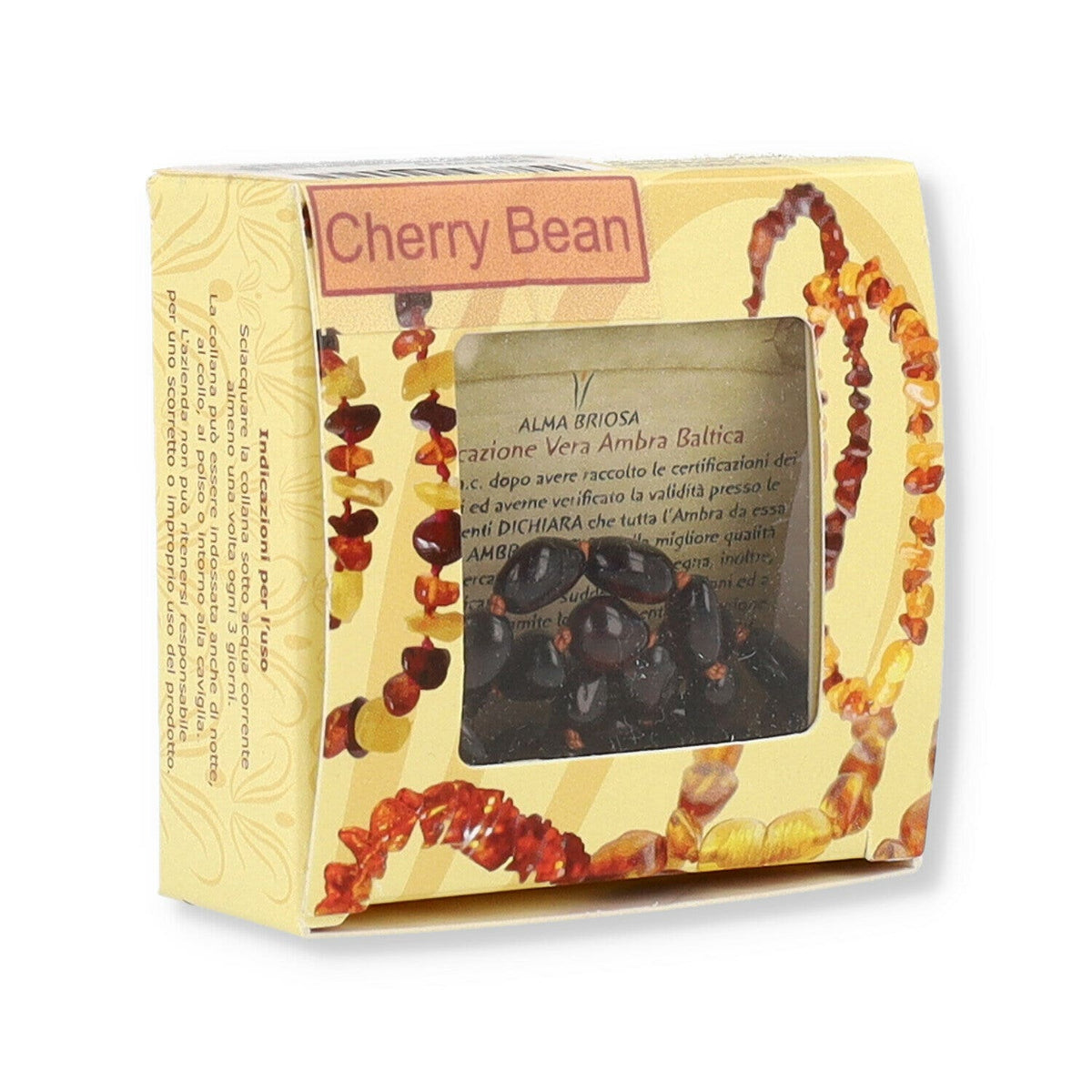 Almababy Collanina Ambra Cherry Bean 30cm-1
