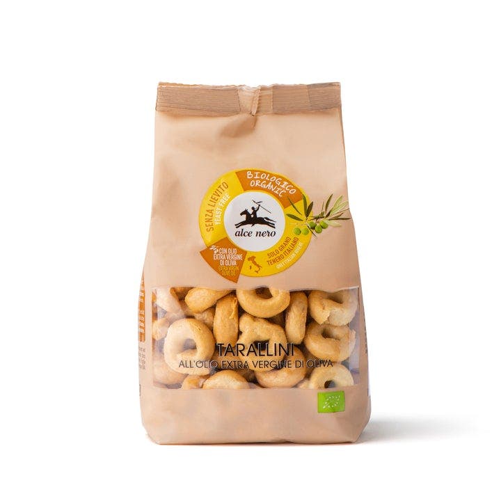 Alce Nero Tarallini Pugliesi All'Olio Extravergine D'Oliva Bio 250g-1