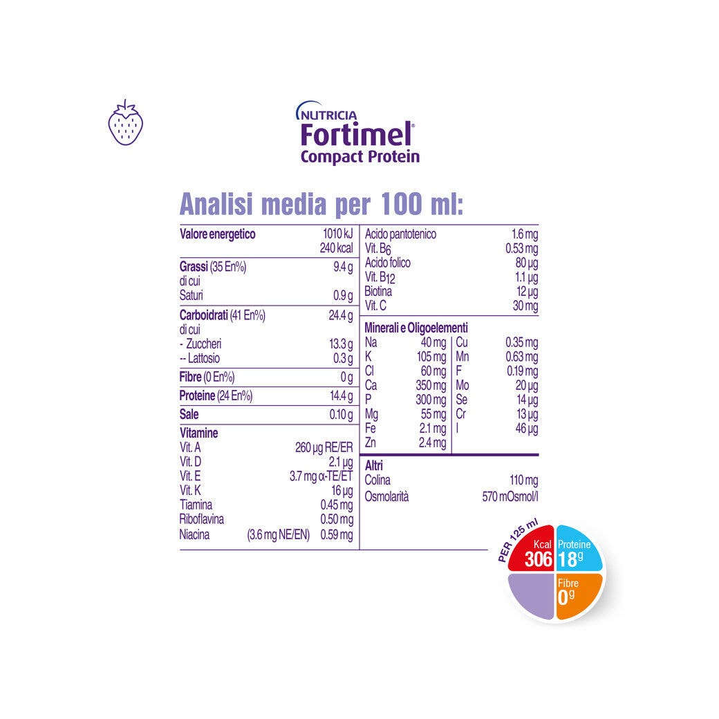Fortimel Compact Protein Fragola 4x125ml-6