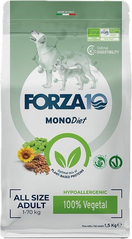 Forza10 Bio Cane Vegetal Crocchette Con Alghe Cani Adulti Sacco 1,5kg-1