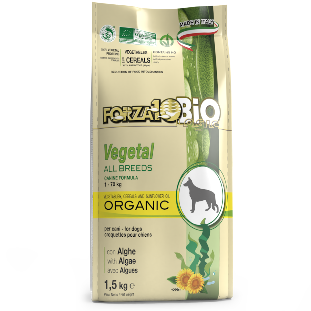 Forza10 Bio Cane Vegetal Crocchette Con Alghe Cani Adulti Sacco 1,5kg-2