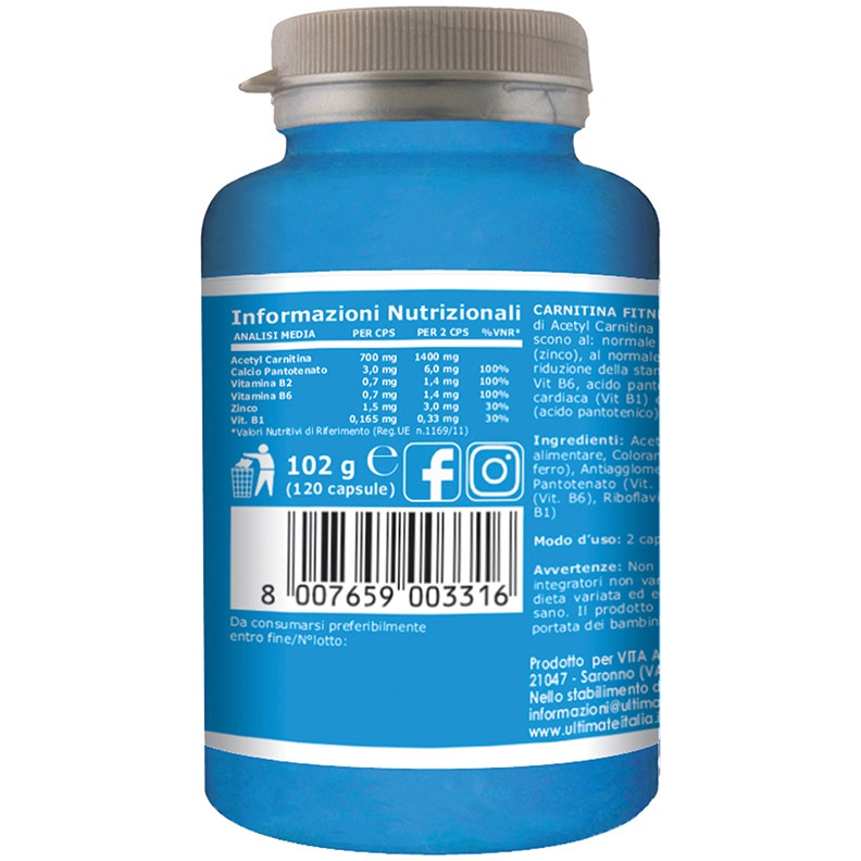Ultimate Carnitina Fitness 120 Capsule  - 5