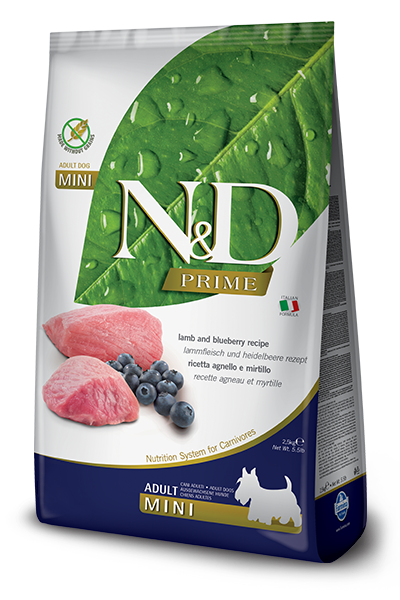 Farmina N&D Prime Agnello E Mirtillo Cani Adulti Taglia Mini Sacco 800g-1