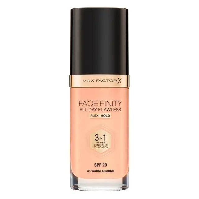 Max Factor Fondotinta Facefinity All Day Flawless 3In1 45 Warm Almond-5