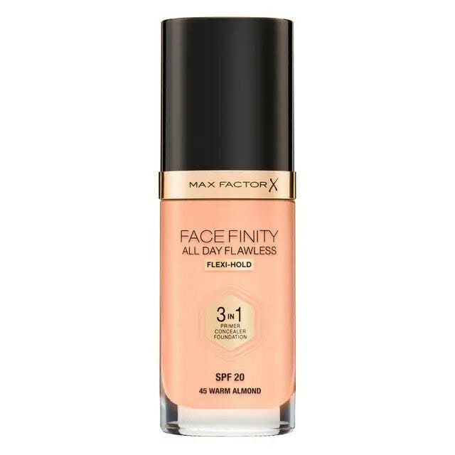 Max Factor Fondotinta Facefinity All Day Flawless 3In1 45 Warm Almond-7