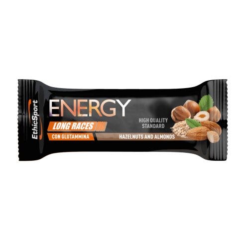 EthicSport Energy Long Races Barretta con Glutammina Nocciola 45g-2