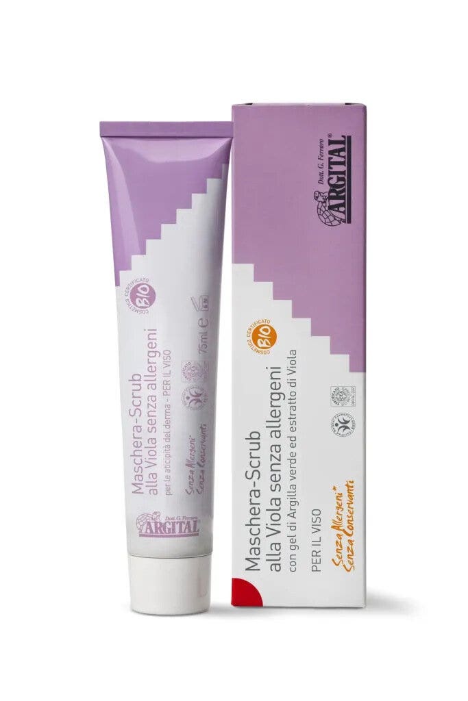 Argital Maschera - Scrub Viso Alla Viola Senza Allergeni 75ml-1