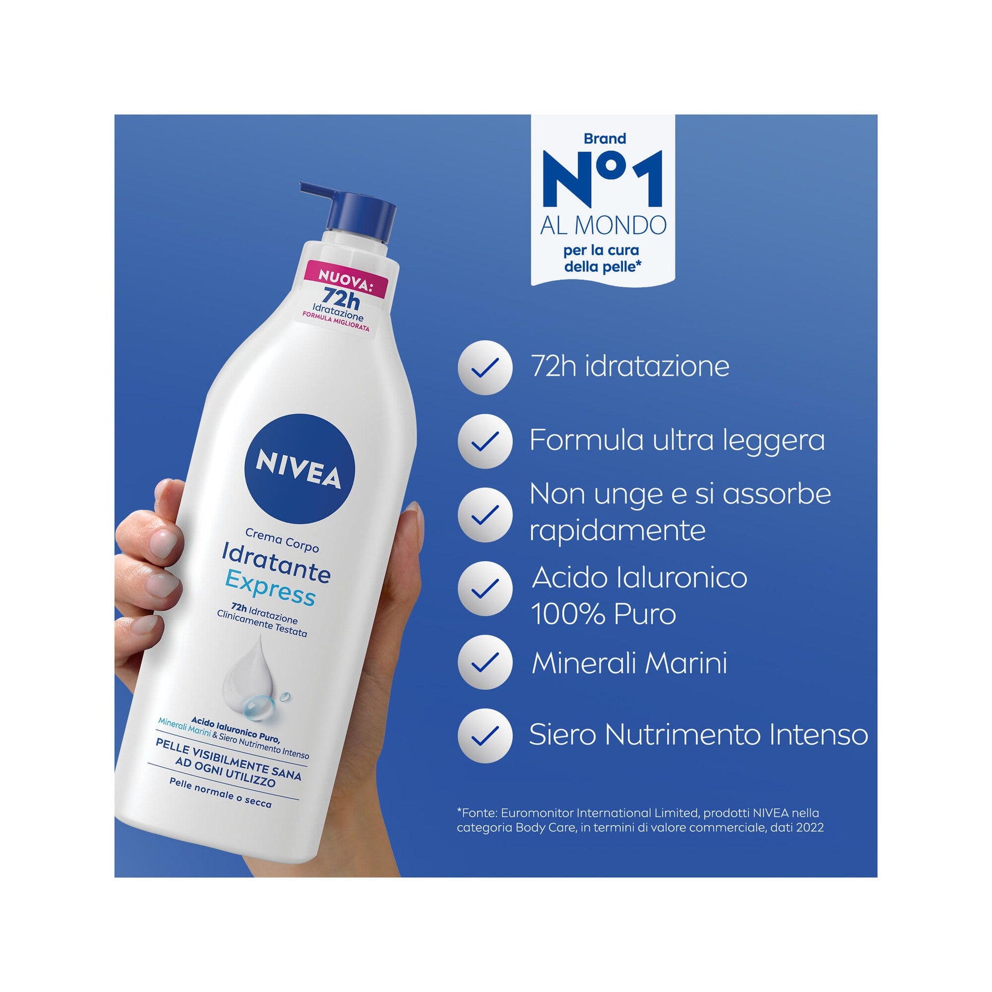 Nivea Crema Corpo Idratante Express Crema Corpo Idratante 72 Ore Per Pelle Secca O Normale 500ml-2