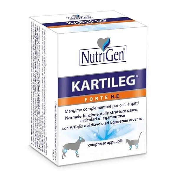 Nutrigen Kartileg Forte He Mangime Complementare Per Articolazioni Cani/Gatti 600 Compresse-1