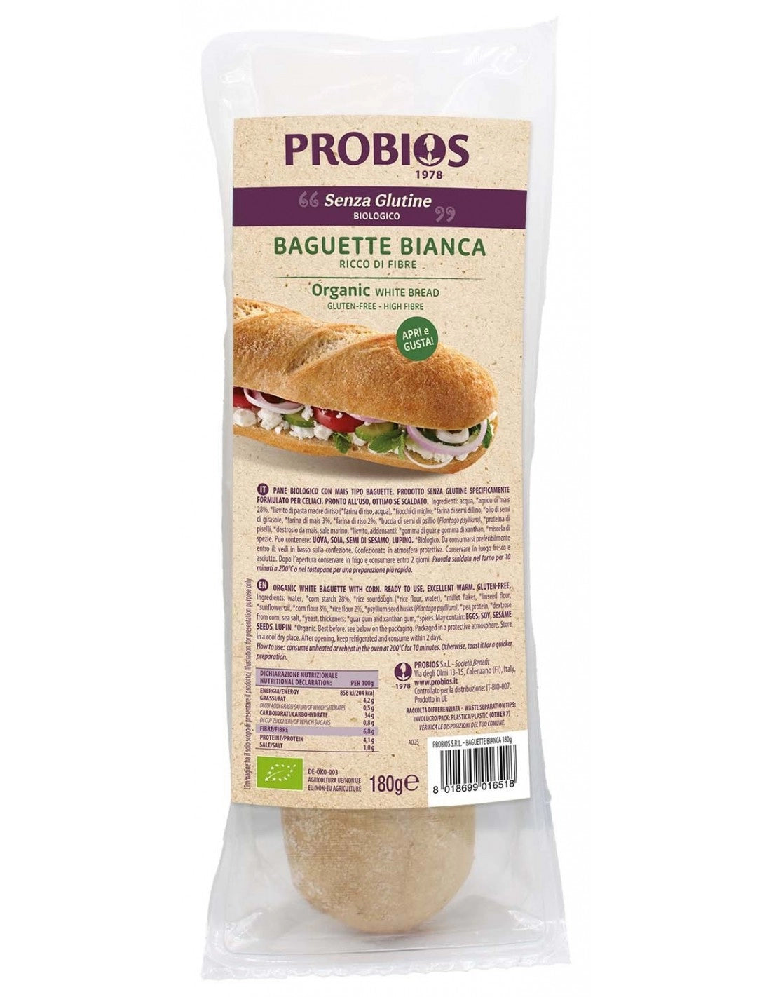 PANITO BAGUETTE BIANCA 180G