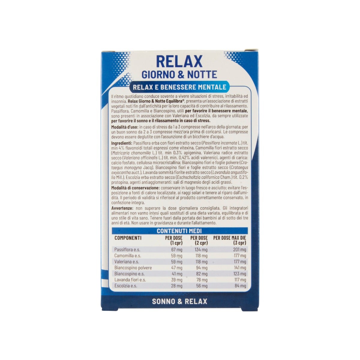 Equilibra Relax Giorno E Notte 50 Compresse-2