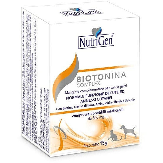Nutrigen Biotonina Complex Mangime Complementare Per Cute Cani/Gatti 600 Tavolette-1