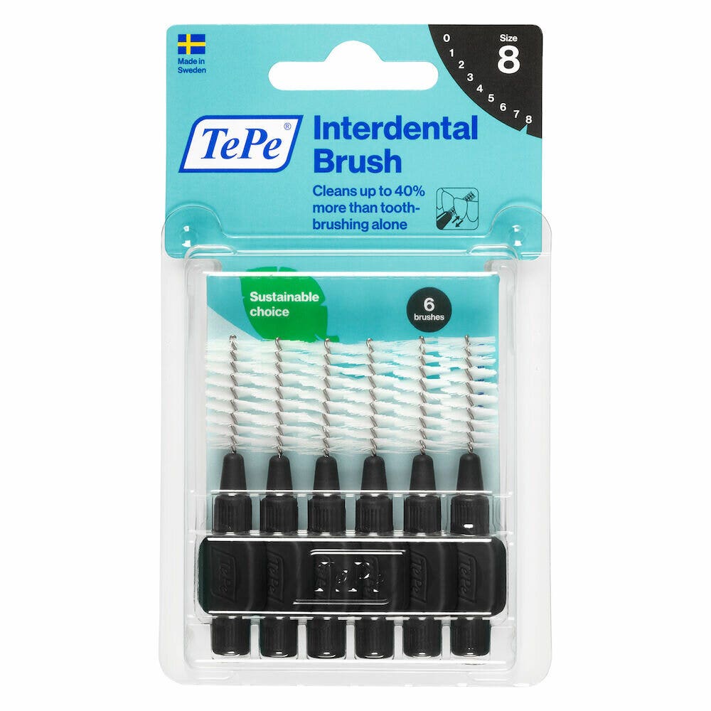 TePe Original Nero Scovolino Per Pulizia Interdentale Misura ISO 8 (filo 1,5 mm) 6 Pezzi-1
